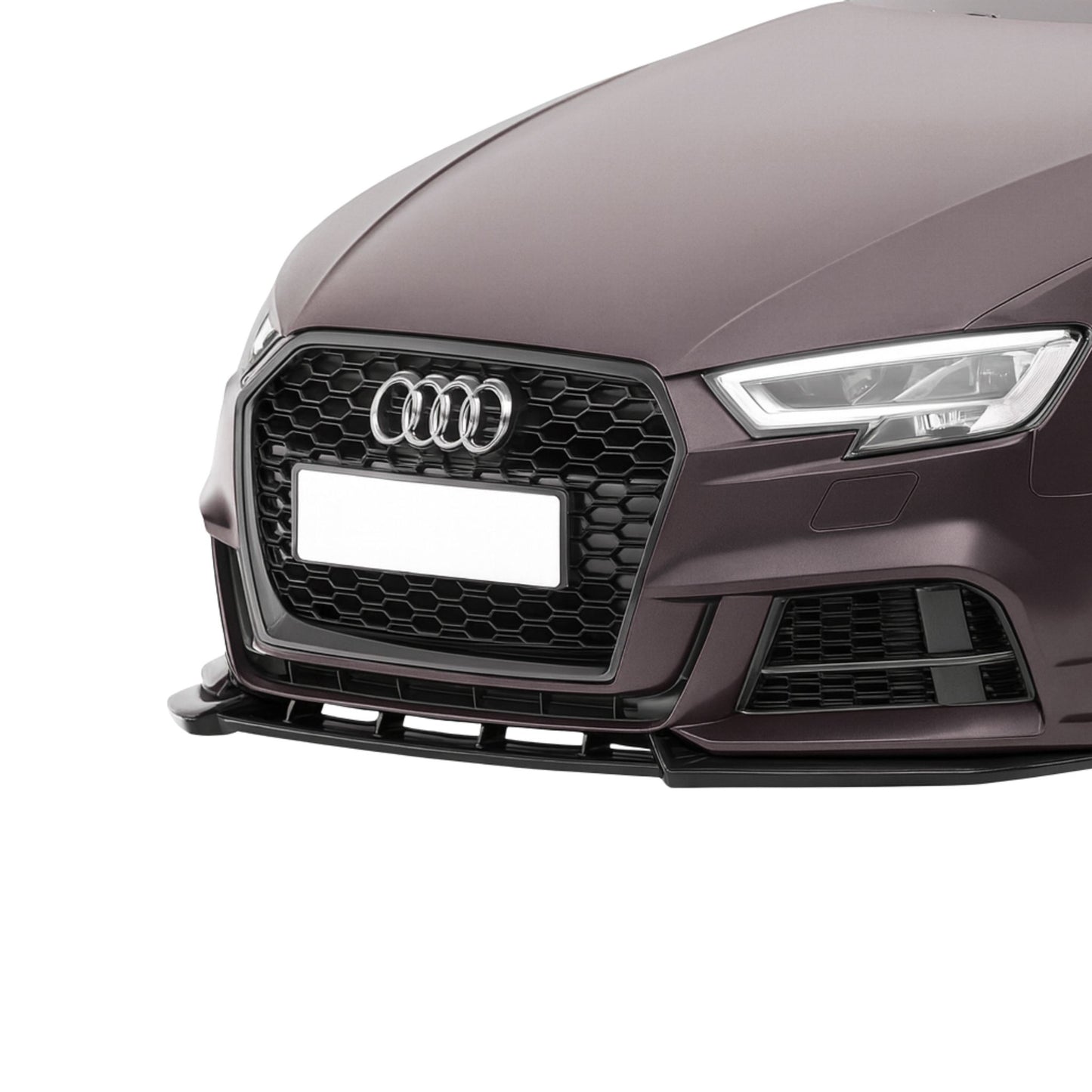 Front Bumper Lip Splitter for Audi A3 / S3 8V S-Line 2017–2020 – Gloss Black ABS Body Kit Upgrade