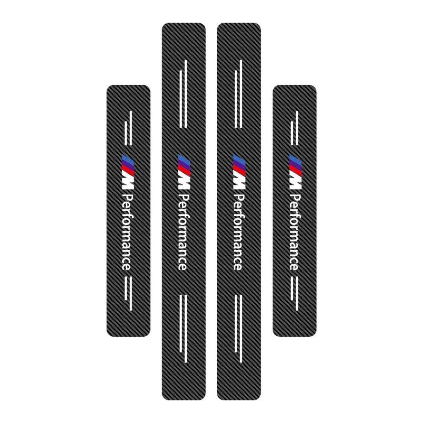 Carbon Fiber Door Sill Stickers for BMW M-Series – 4pcs 3D M Performance Stickers
