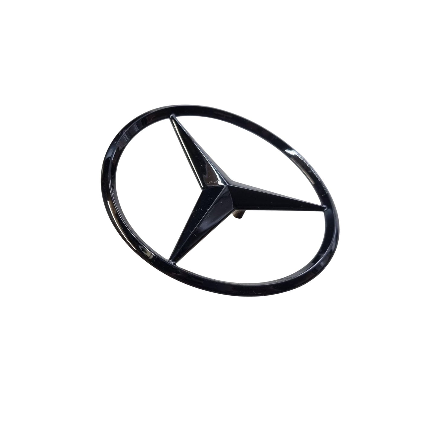 Gloss Black Mercedes-Benz Star Emblem – Front Grille or Rear Trunk Badge (Fits AMG & Standard Models)