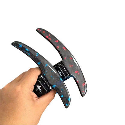 Carbon Fiber Paddle Shifters – Fits BMW M3 M4 M5 / G28 G38 / 3 Series & 5 Series / X3 X5 – Forged Carbon Gear Shift Extensions