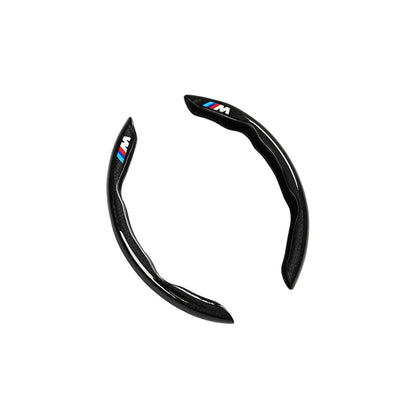 Carbon Fiber Steering Wheel Grip Cover for BMW – M Emblem Non-Slip Protector Fits E46 E36 E34 F10 E90 F30 E60 E53 E92 (Multiple Colors)
