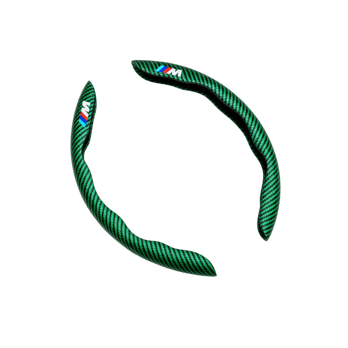 Carbon Fiber Steering Wheel Grip Cover for BMW – M Emblem Non-Slip Protector Fits E46 E36 E34 F10 E90 F30 E60 E53 E92 (Multiple Colors)