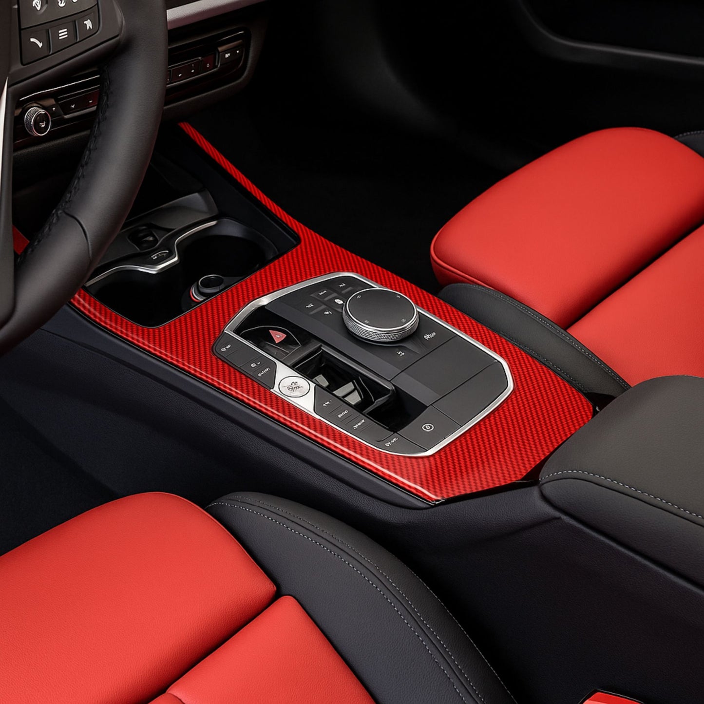 Soft Carbon Fiber Center Control Panel Sticker for BMW 1 Series F70 F40 & 2 Series F78 F44 – Interior Trim Frame Cover