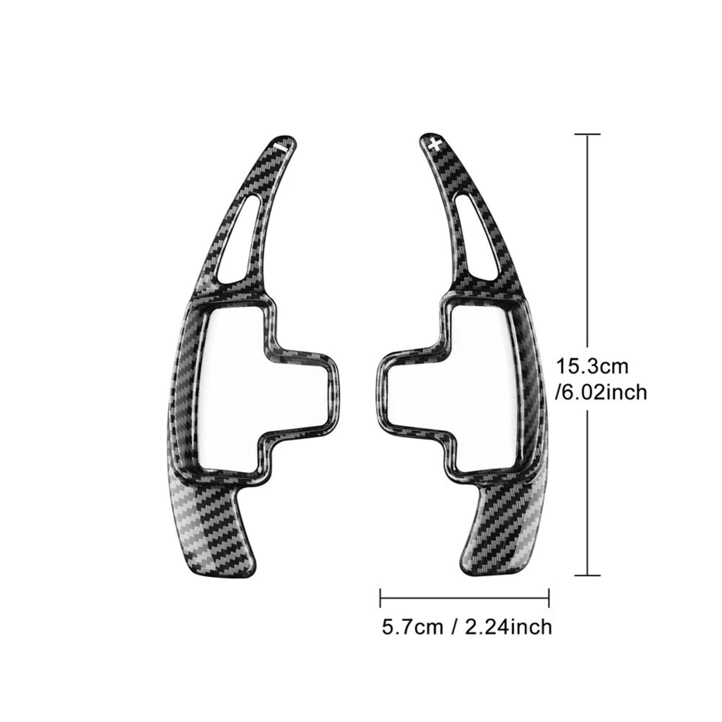 Carbon Fiber Paddle Shifter Extensions for Mercedes-Benz – Fits A, B, C, E, GLE-Class (W176, W205, W246, C117, W218)