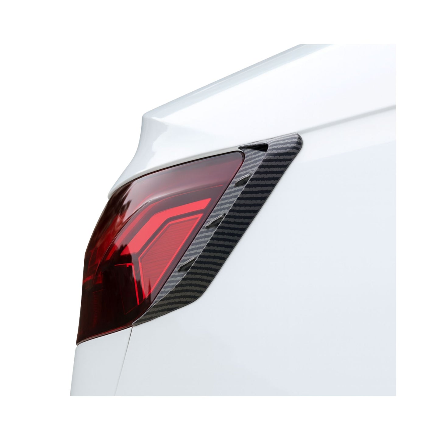 Rear Taillight Eyelid Trim for Audi A4 / A4L 2020–2023 – Carbon Fiber Style Rear Headlamp Eyebrow (2PCS)