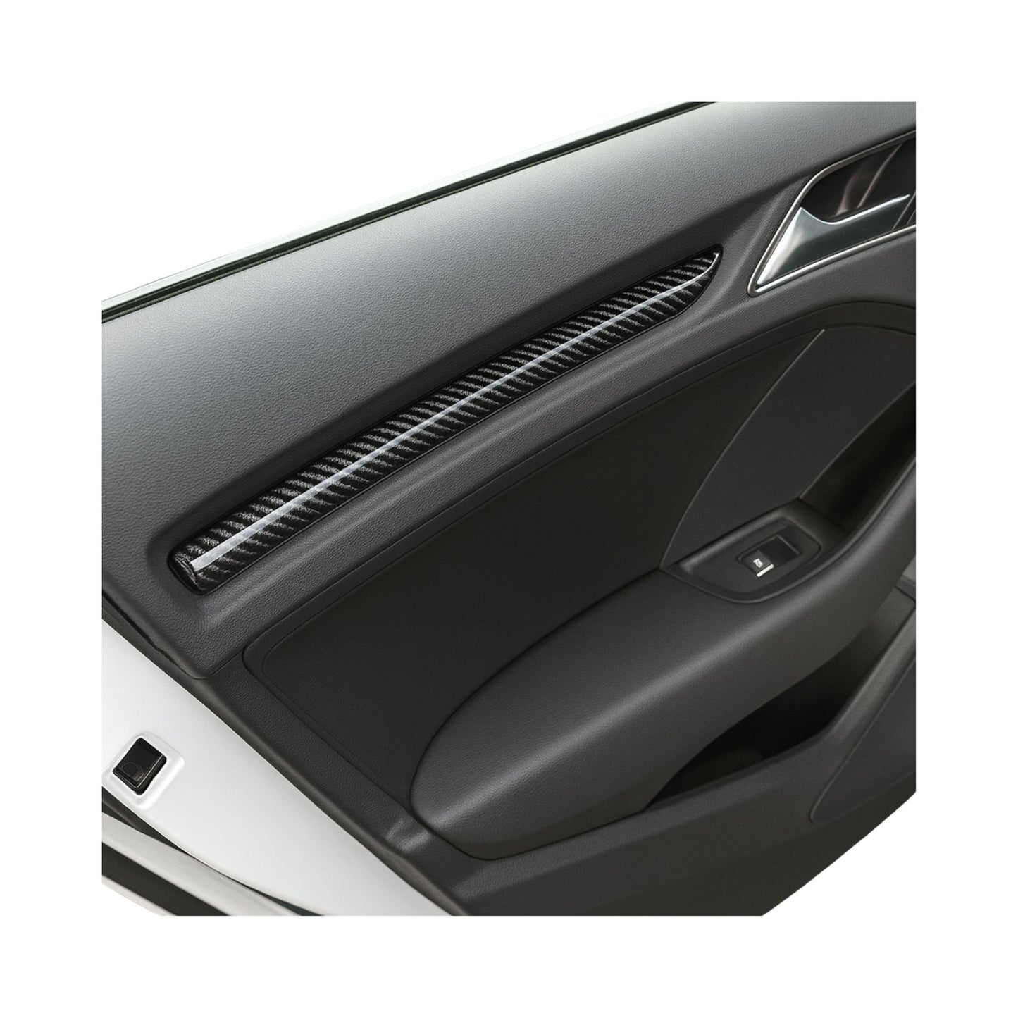 Carbon Fiber Style Door Trim Strips for Audi A3 / S3 / RS3 8V – Interior Door Panel Decoration (4PCS Set)