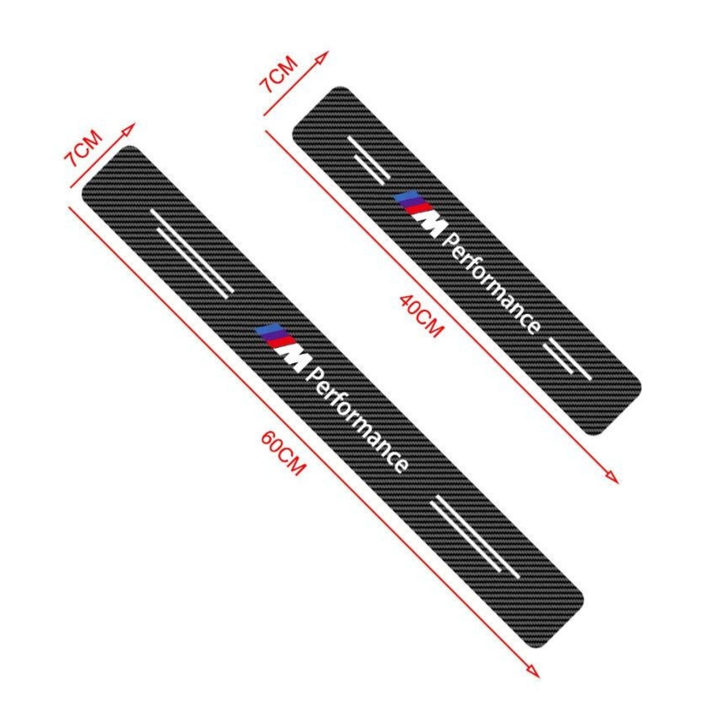 Carbon Fiber Door Sill Stickers for BMW M-Series – 4pcs 3D M Performance Stickers