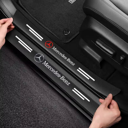 Carbon Fiber Door Sill Stickers for Mercedes-Benz – 4pcs AMG-Style Set