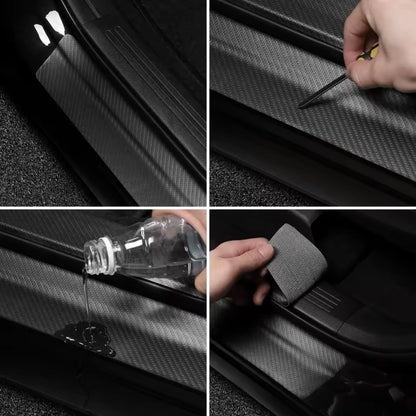 Carbon Fiber Door Sill Stickers for Mercedes-Benz – 4pcs AMG-Style Set