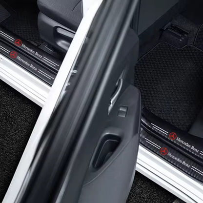 Carbon Fiber Door Sill Stickers for Mercedes-Benz – 4pcs AMG-Style Set