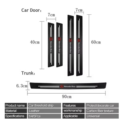 Carbon Fiber Door Sill Stickers for Mercedes-Benz – 4pcs AMG-Style Set