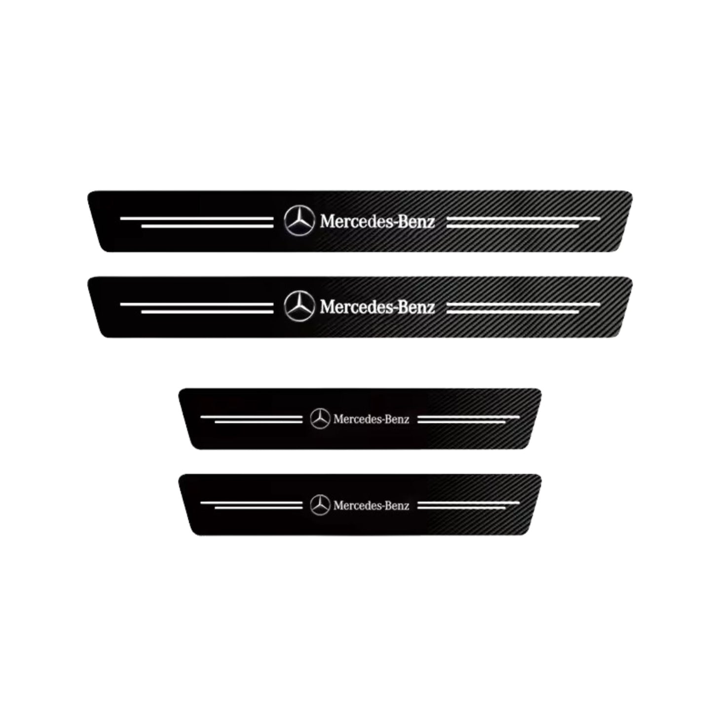 Carbon Fiber Door Sill Stickers for Mercedes-Benz – 4pcs AMG-Style Set