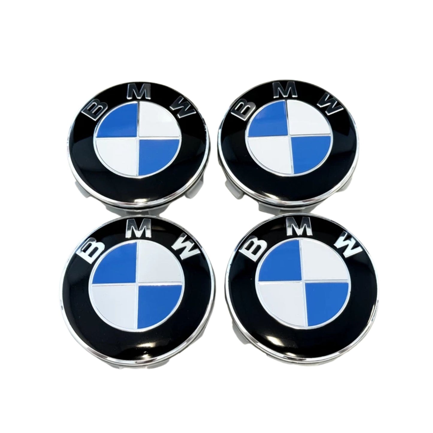 All-Black BMW Logo Emblem Set – 7pcs Front, Rear, and Wheel Badges (Fits E/F/G Series Models)