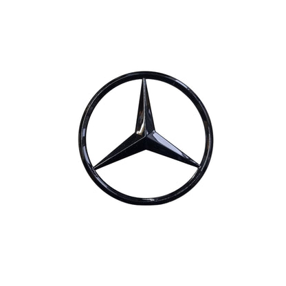 Gloss Black Mercedes-Benz Star Emblem – Front Grille or Rear Trunk Badge (Fits AMG & Standard Models)