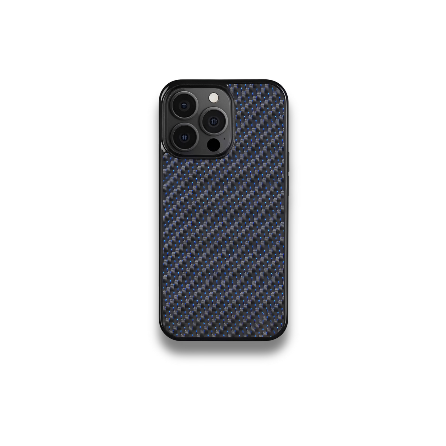 Blue Weaved Carbon fiber case